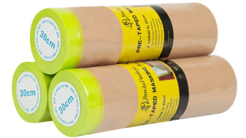 pre taped masking paper 30cm x 15m